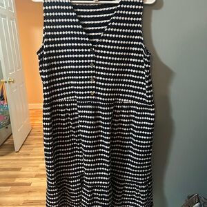 Navy and White Striped Women's Dress